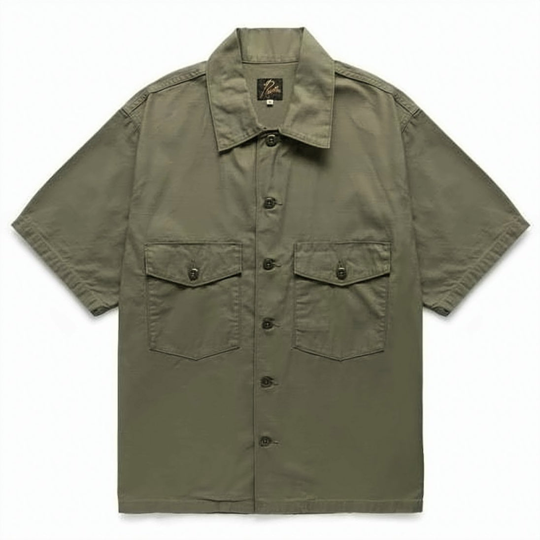 Short-Sleeve Button-Up Shirt with Utility Pockets
