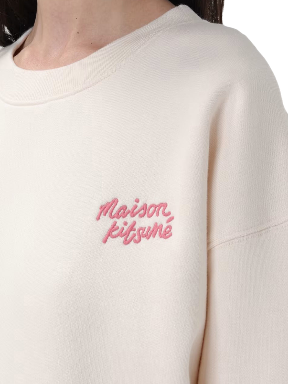 Long-Sleeved Crewneck Top With Ribbed Details