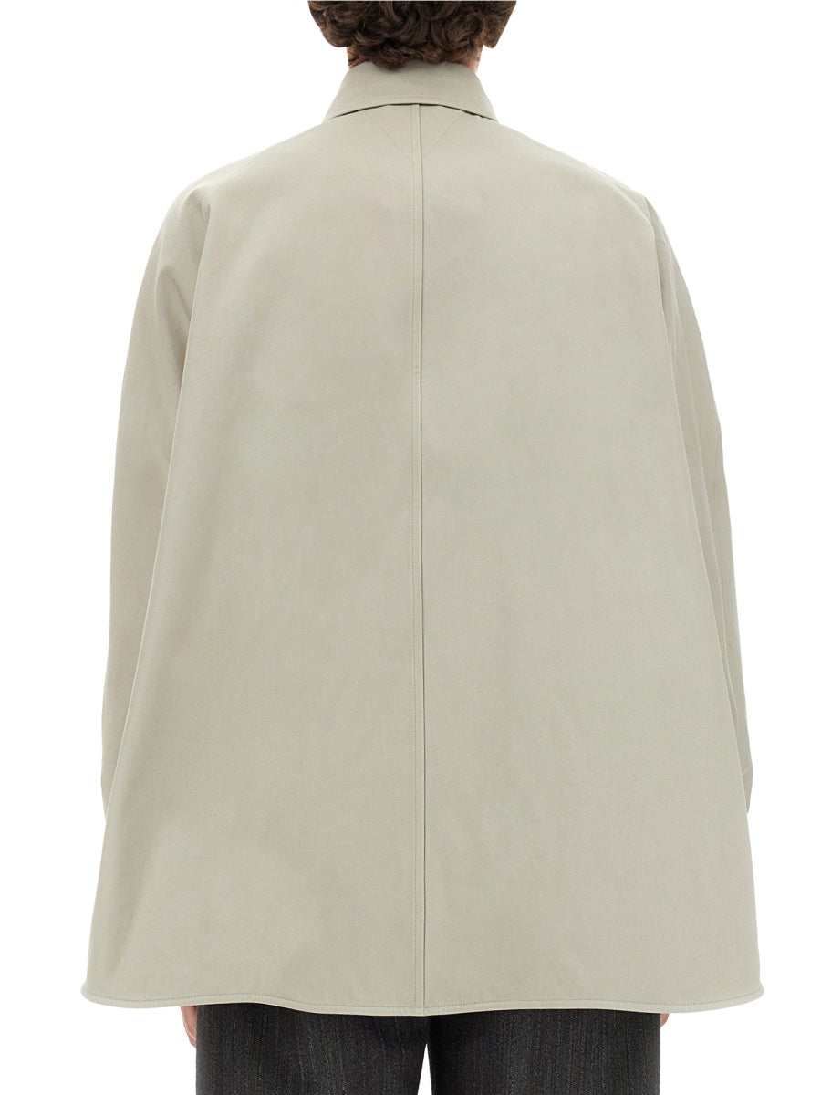 Cotton Twill Overshirt with Structured Collar