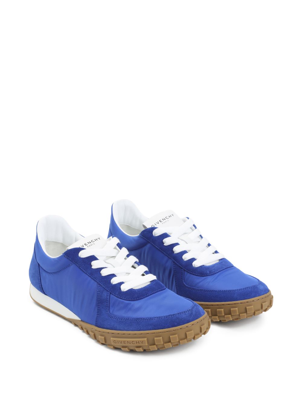 Sporty Silk And Nylon Sneakers With Suede Accents