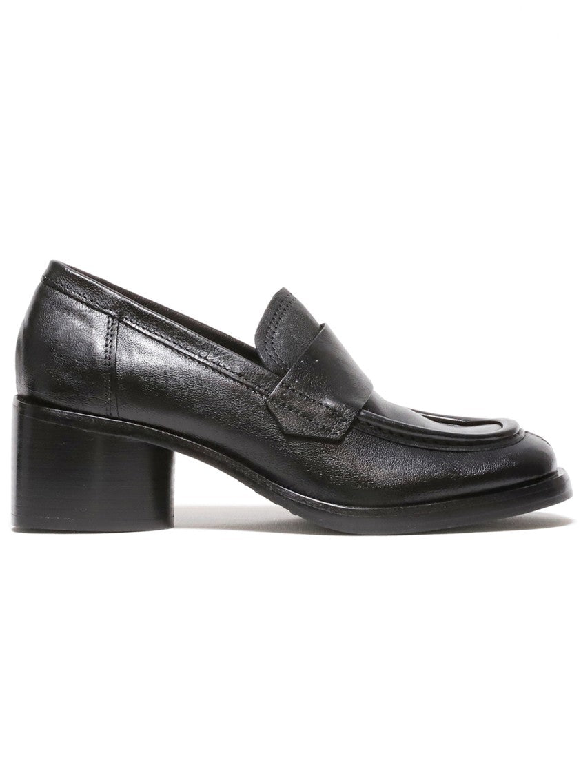 Black Buffalo Leather Moccasins