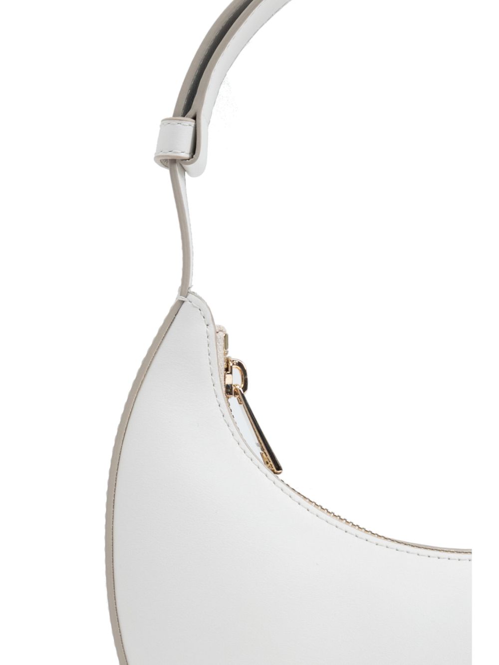 Crescent-Shaped White Furla Bag