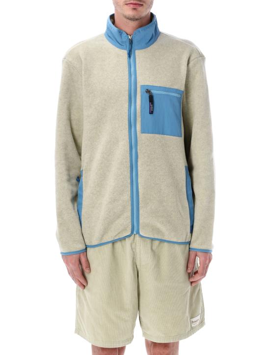 Chinchilla Fleece Jacket With Stand Collar And Zipper Detail