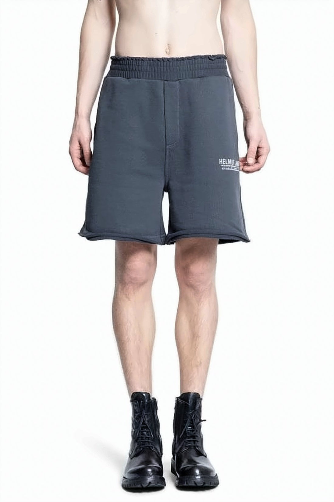 Relaxed Fit Grey Shorts with Elastic Waistband