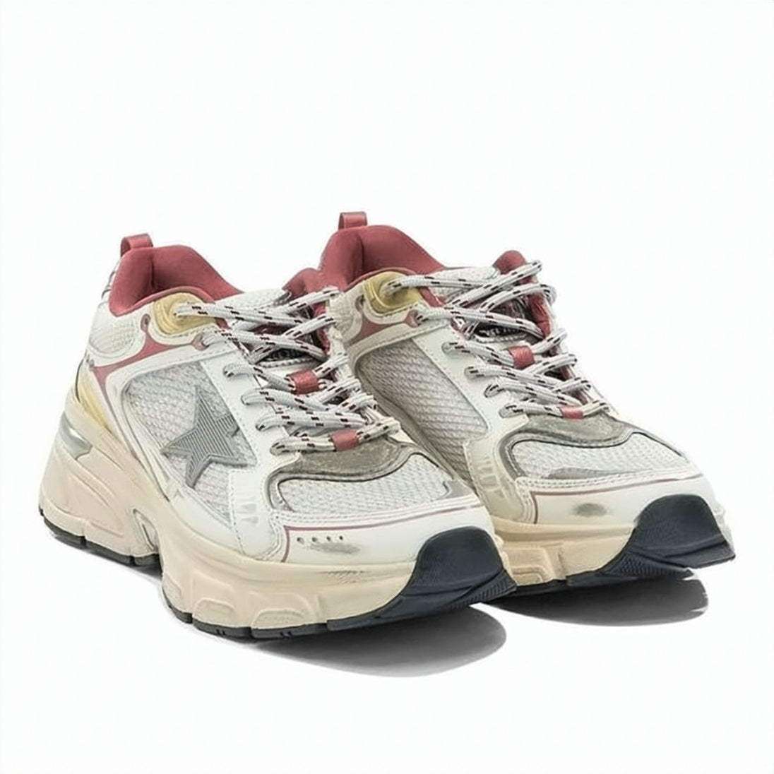 Silk and Nylon Textured Sole Sneakers