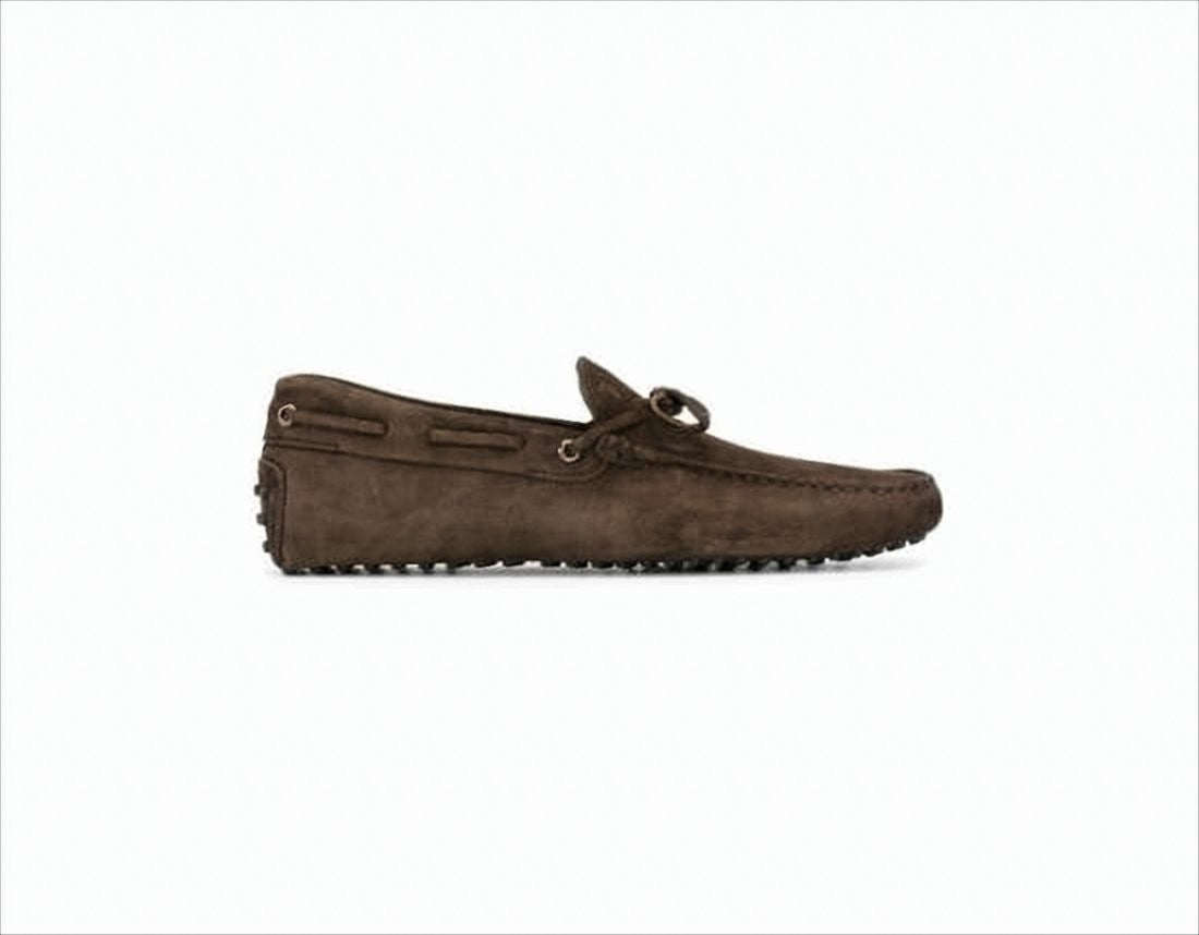 Moccasin Toe Loafers with Decorative Bow and Pebbled Sole