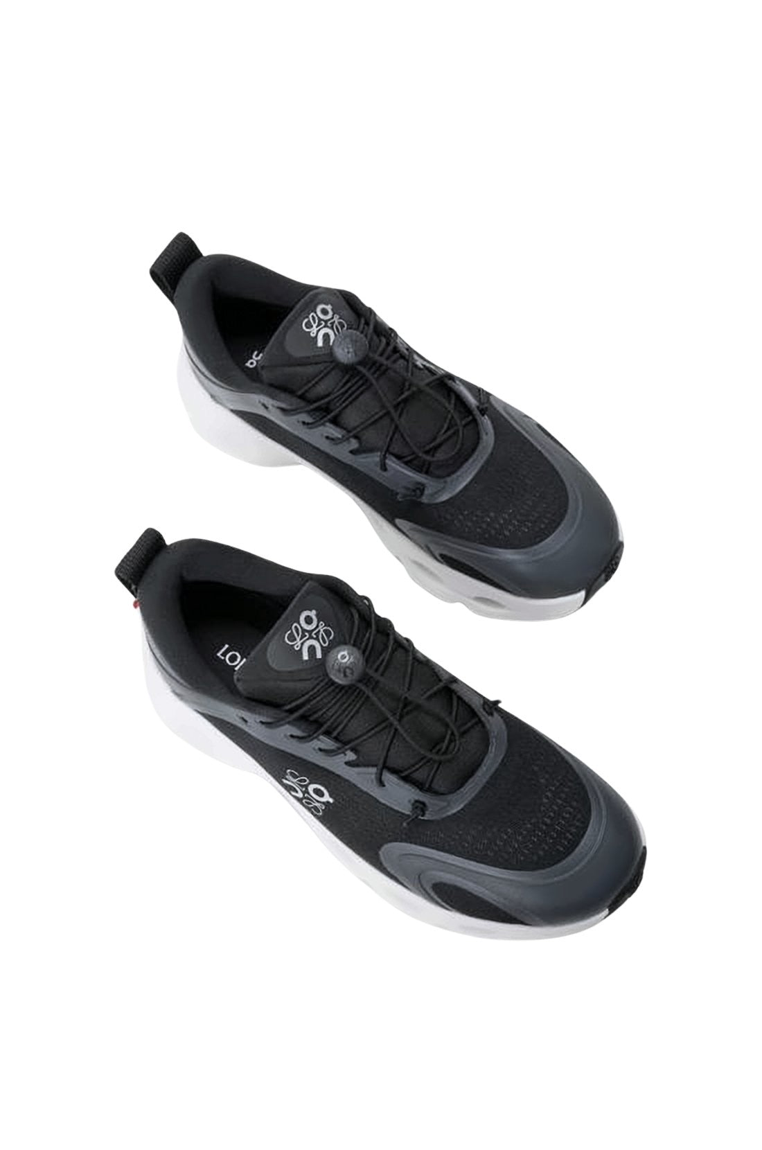 Sleek Black Mesh Sneakers