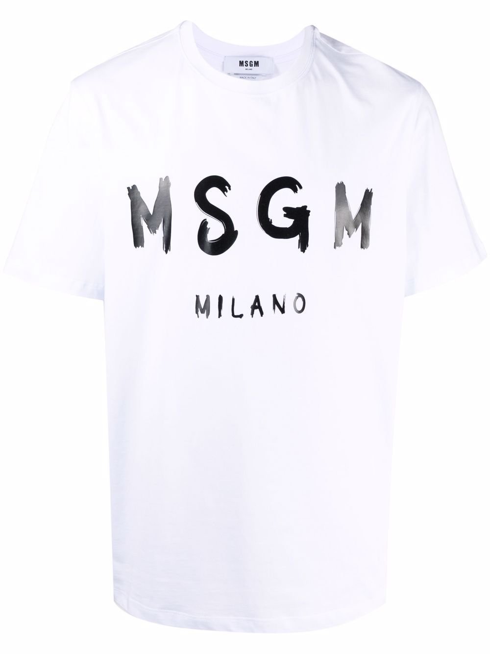 Short-Sleeve Cotton T-Shirt With Bold Print