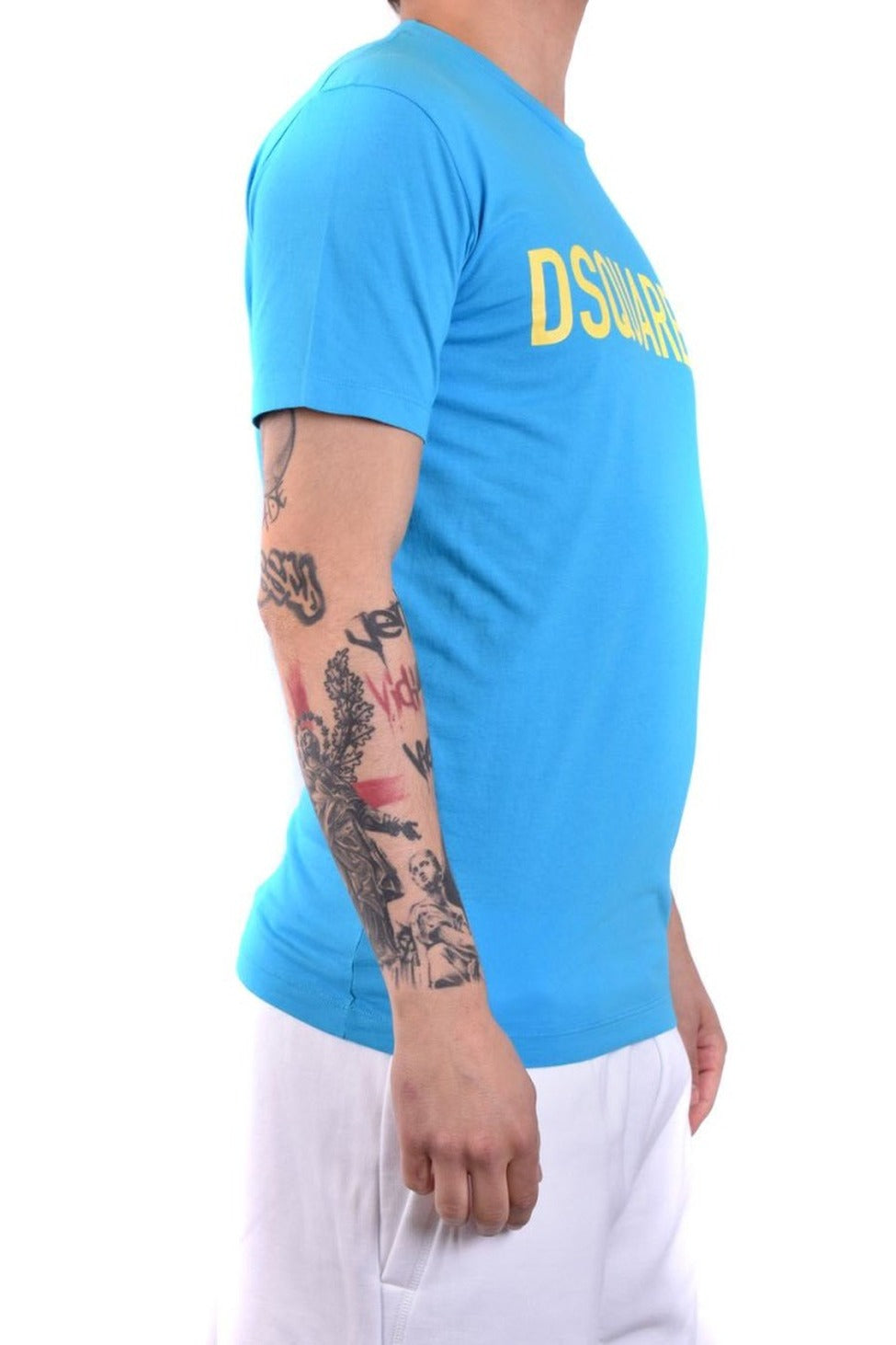 Blue Cotton Print Tee