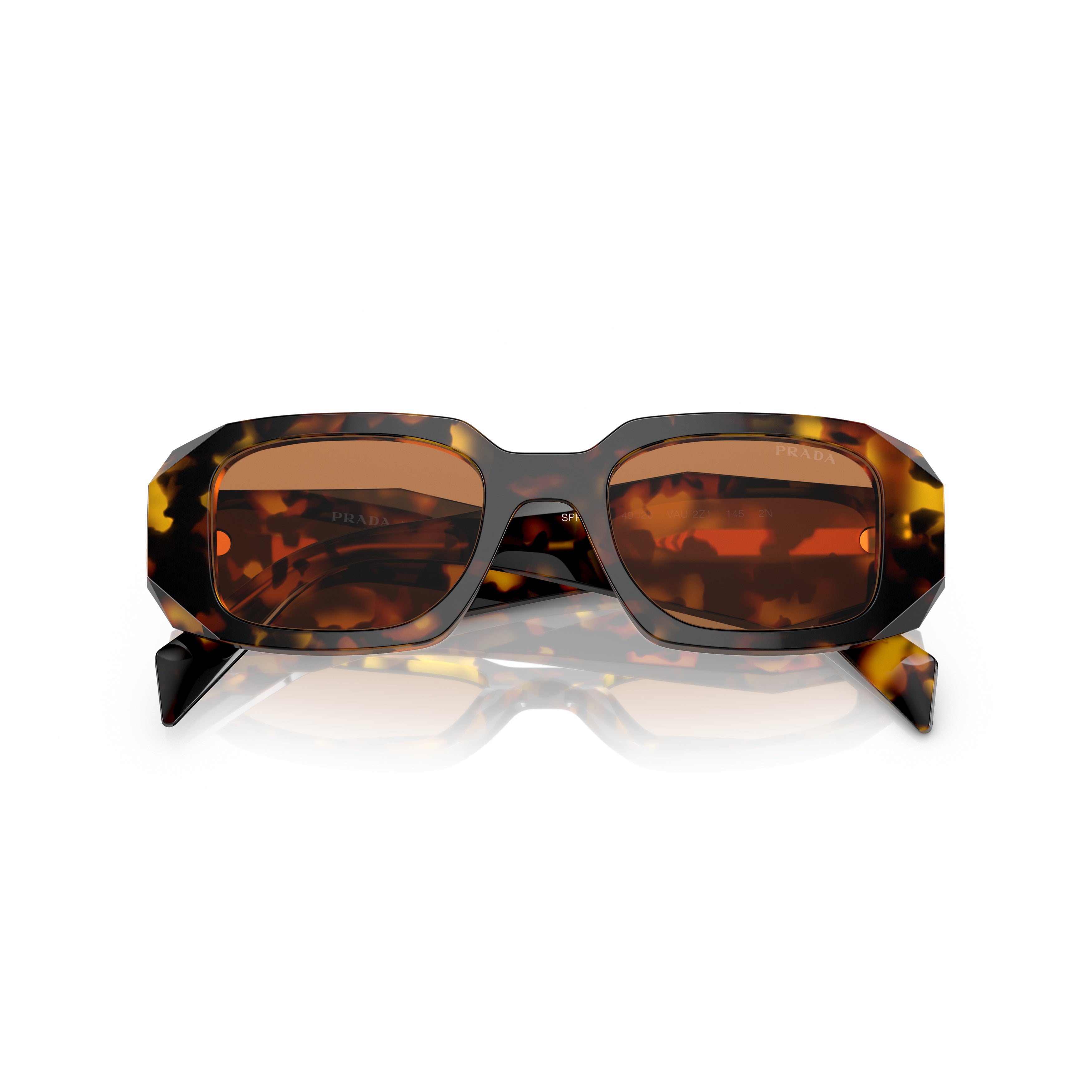 0pr 17ws Geometric Rectangular Tortoiseshell Sunglasses