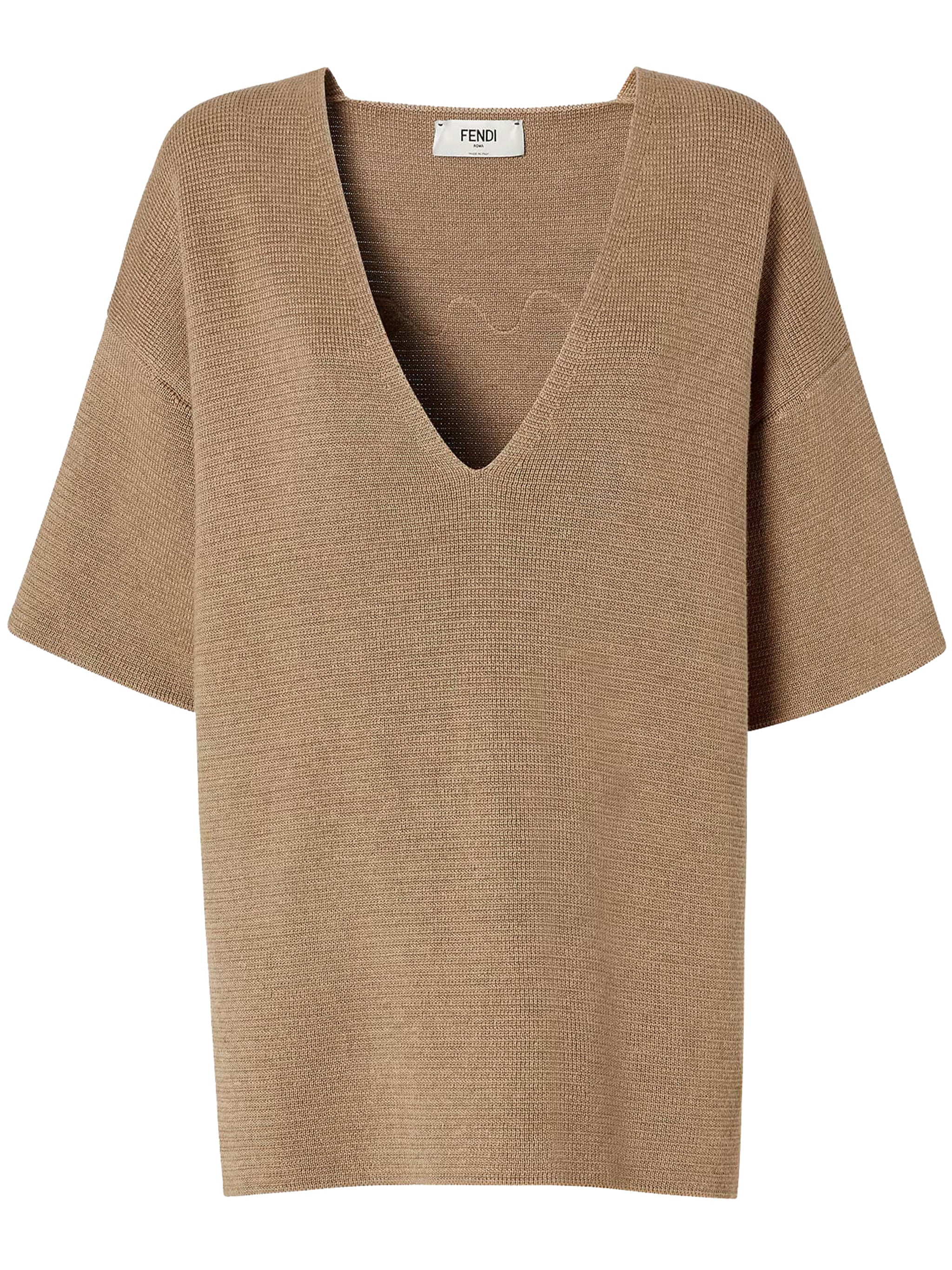 Warm Beige Essential Textured Knit Top