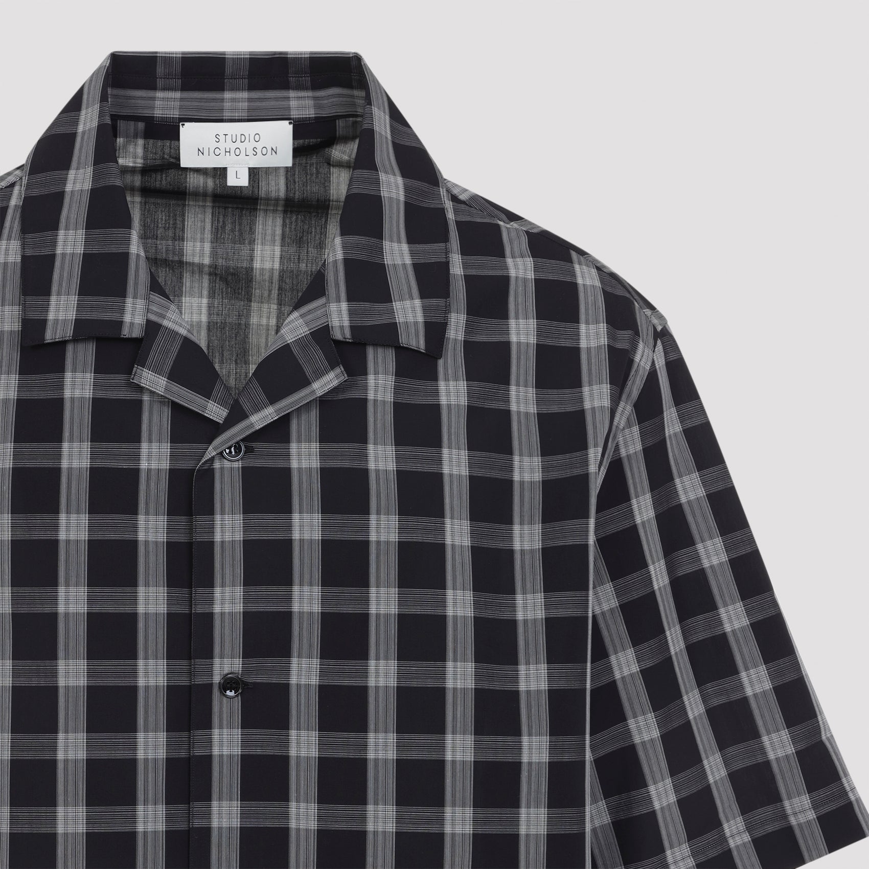 Relaxed Fit Short-Sleeve Checkered Shirt With Camp Collar