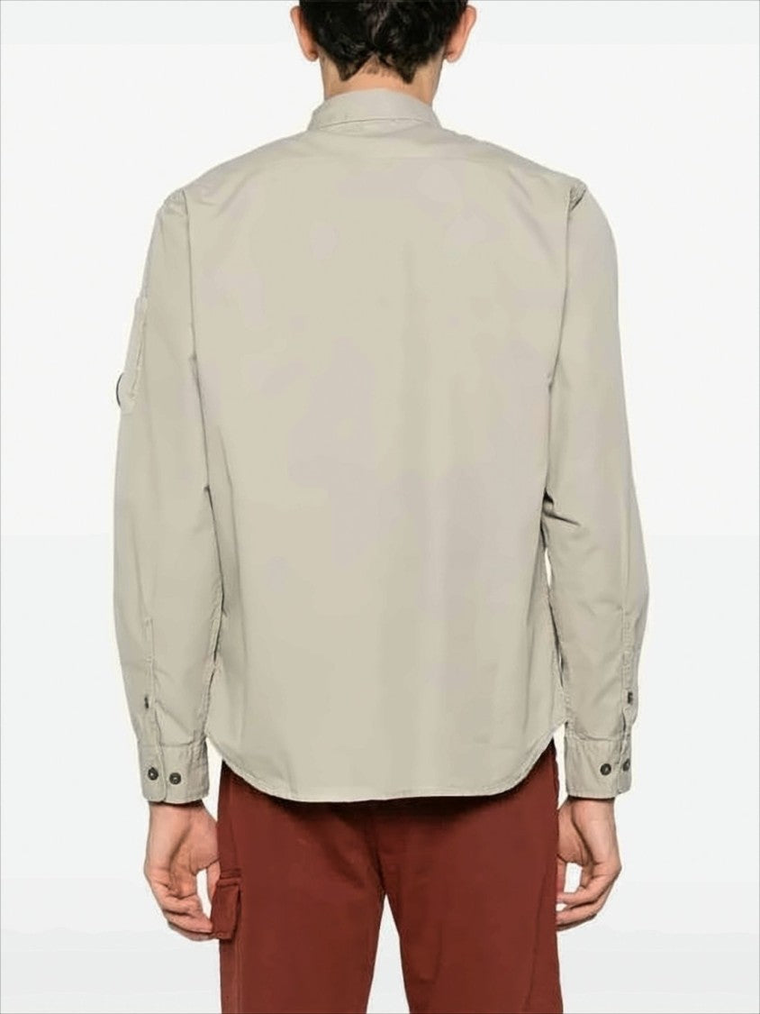 Long-Sleeve Shirt with Round Lens Detail