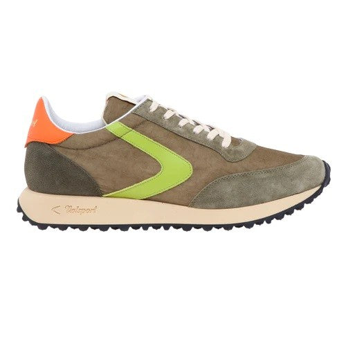 Brown Suede And Technical Fabric Sneakers