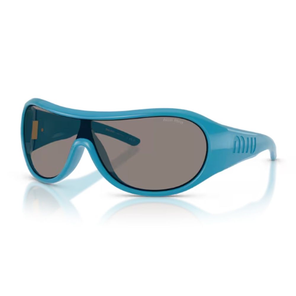 Oversized Mask Sunglasses with Glossy Acetate Frame