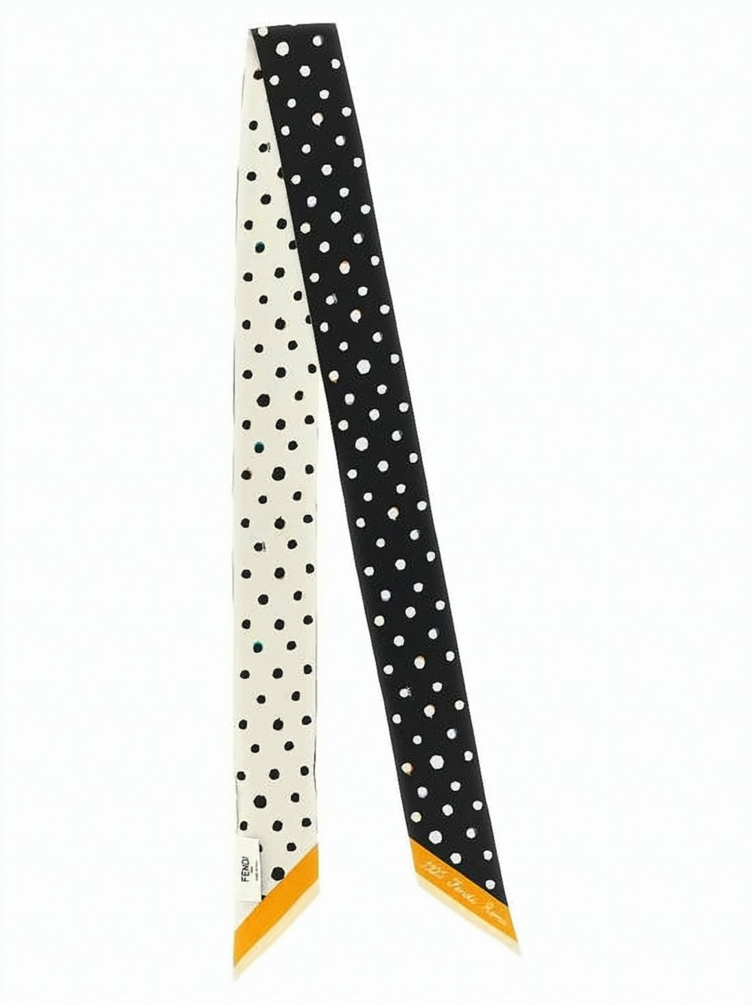 Elegant Dual-Tone Polka Dot Silk Scarf