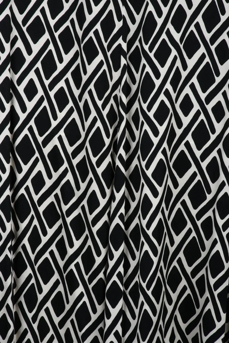 Long Dress Viscose - Black/Beige