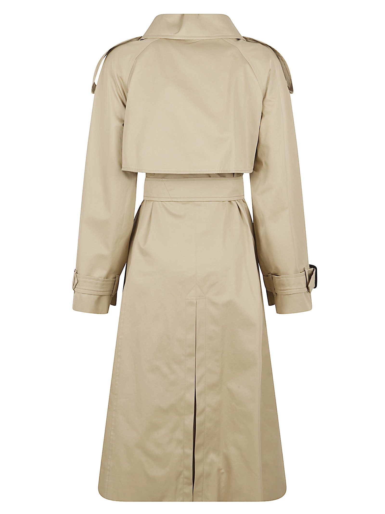 Double-Breasted Beige Trench Coat