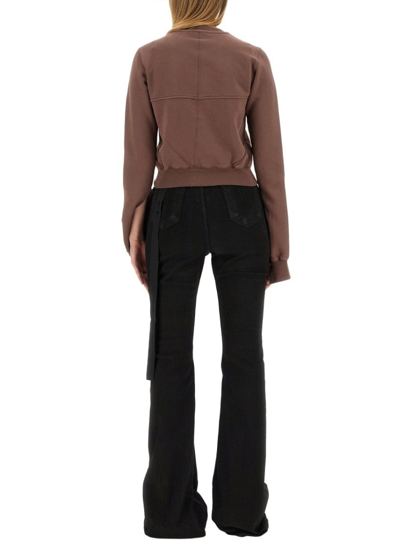 Cropped Sweatshirt With Flared Sleeves