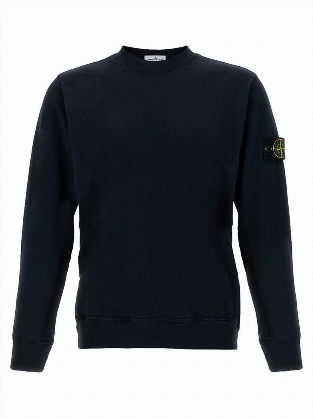 Long-Sleeve Crewneck Sweatshirt with Patch Logo