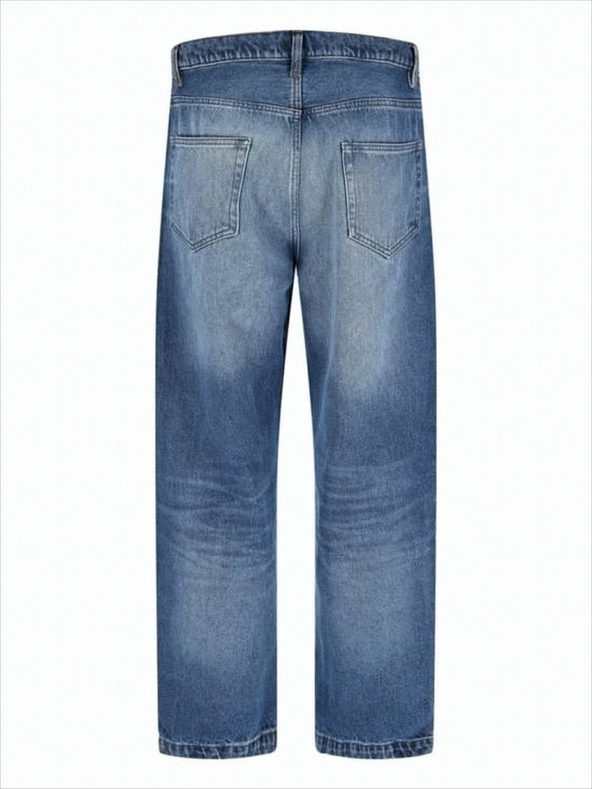 Relaxed Fit Straight-Leg Denim Pants