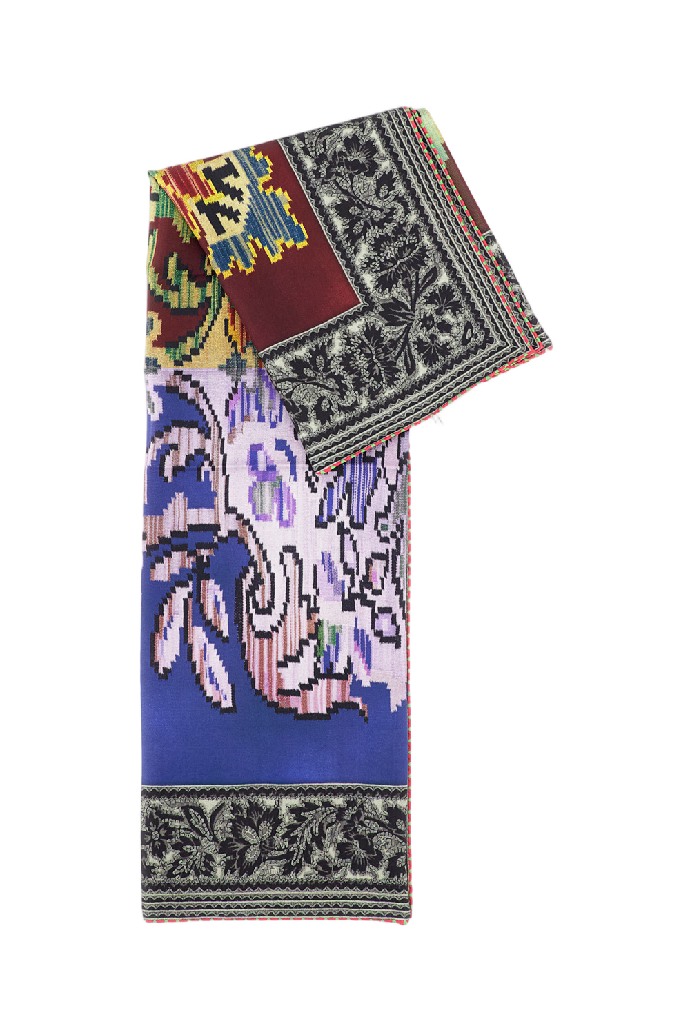 Artistic Multicolour Scarf with Dynamic Pattern