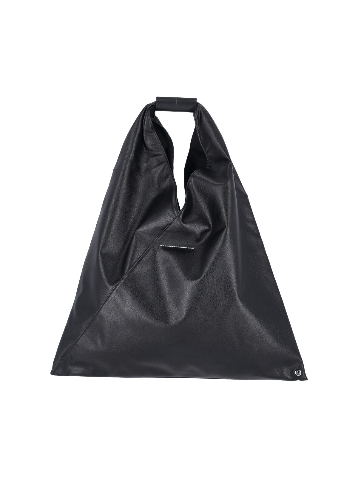 Structured Black Bag with Smooth Surface