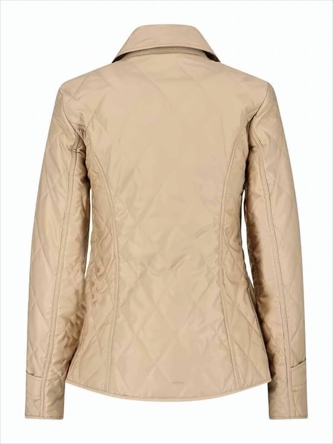Diamond-stitched Quilted Burberry Jacket with Structured Collar