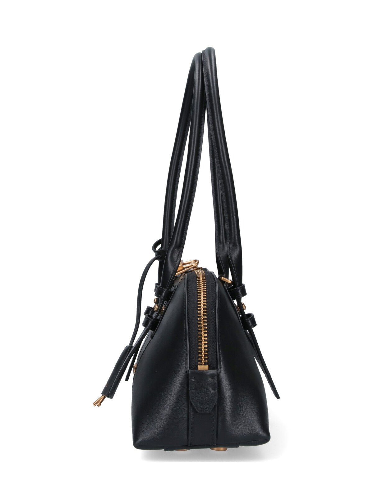 Structured Black Handbag With Versatile Carrying Options