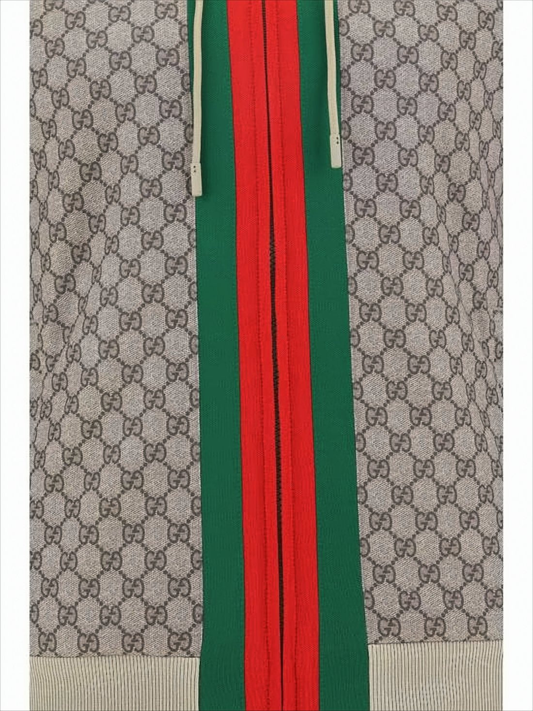 Hooded Jacket with Interlocking GG Pattern