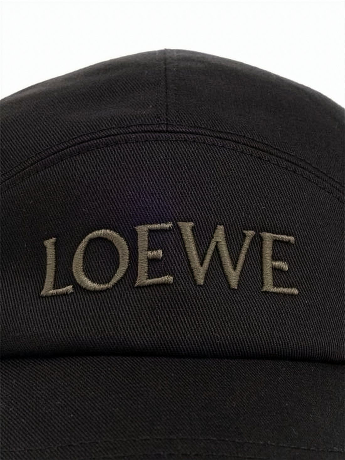 Embroidered Black Cotton Cap
