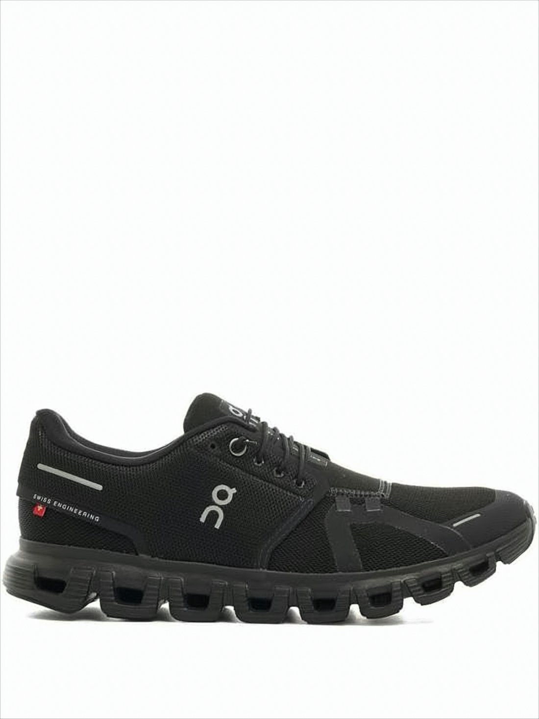 Lightweight Black Running Sneakers with Breathable Mesh