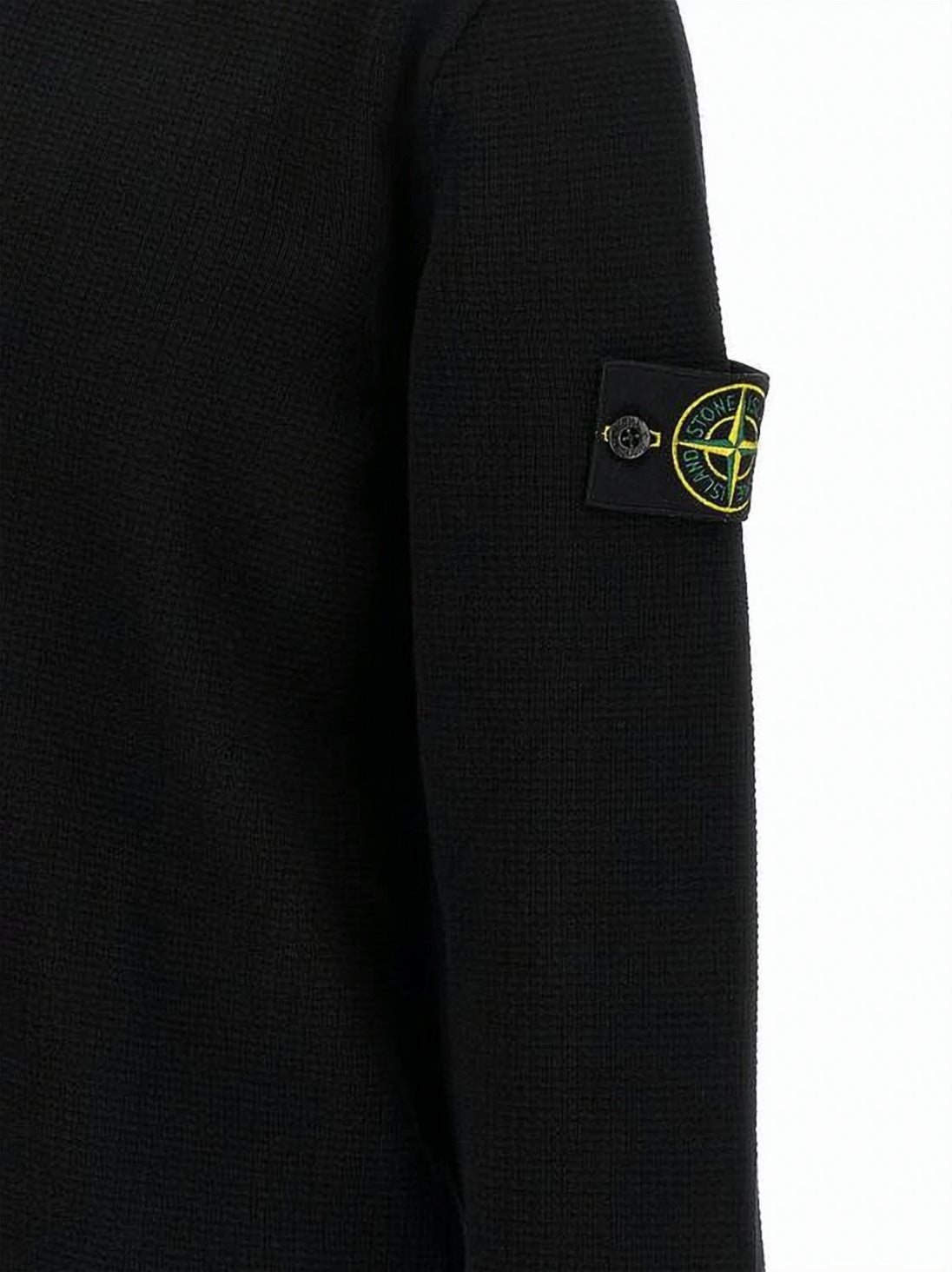 Textured Cotton Long-Sleeve Polo Shirt with Iconic Patch