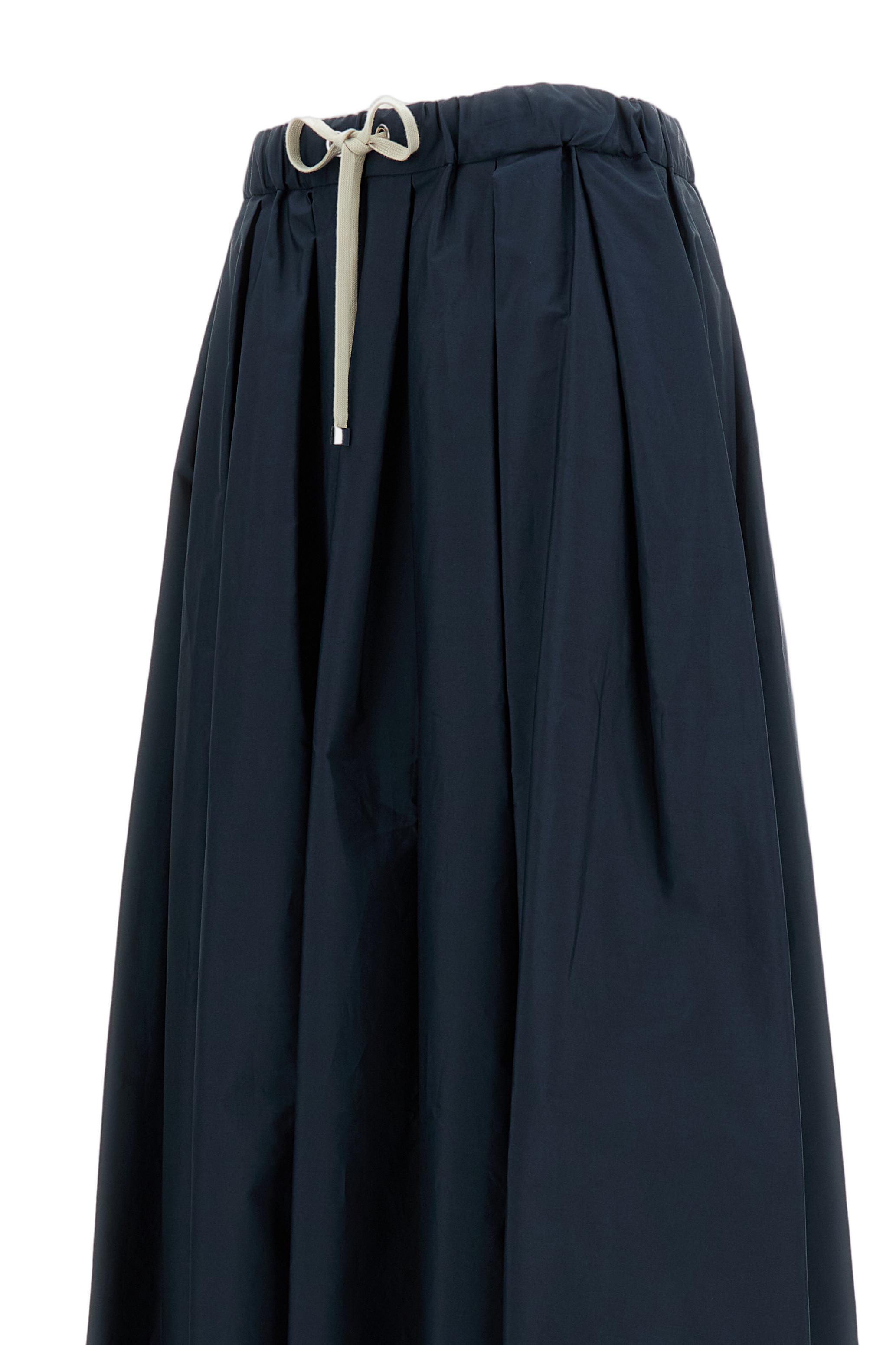 Blue Pineta Pleated Midi Skirt