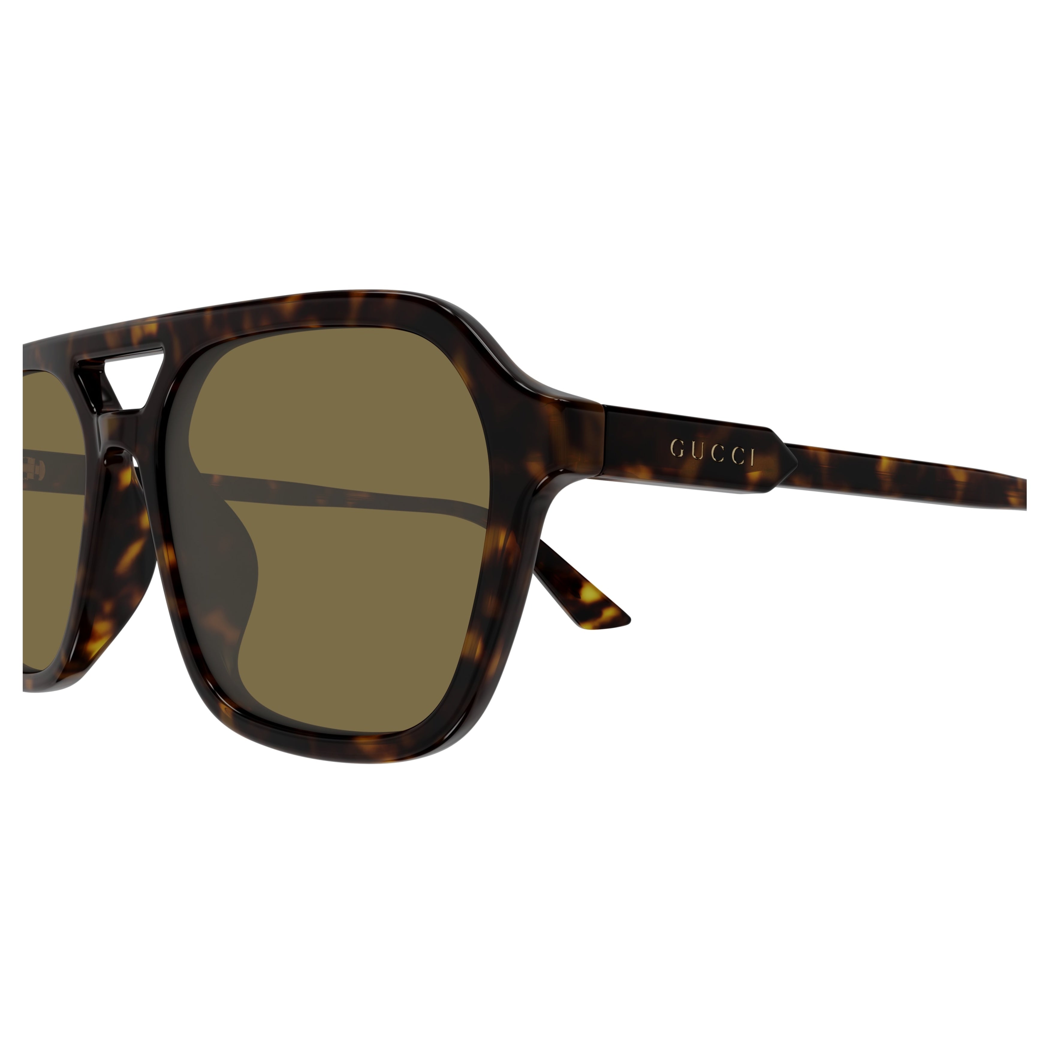 Tortoiseshell Square Frame Sunglasses with Distinctive Cut-Out Detail