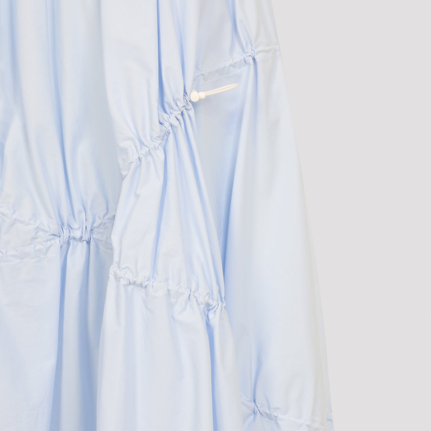 Relaxed Flared Midi Skirt with Textured Gathering