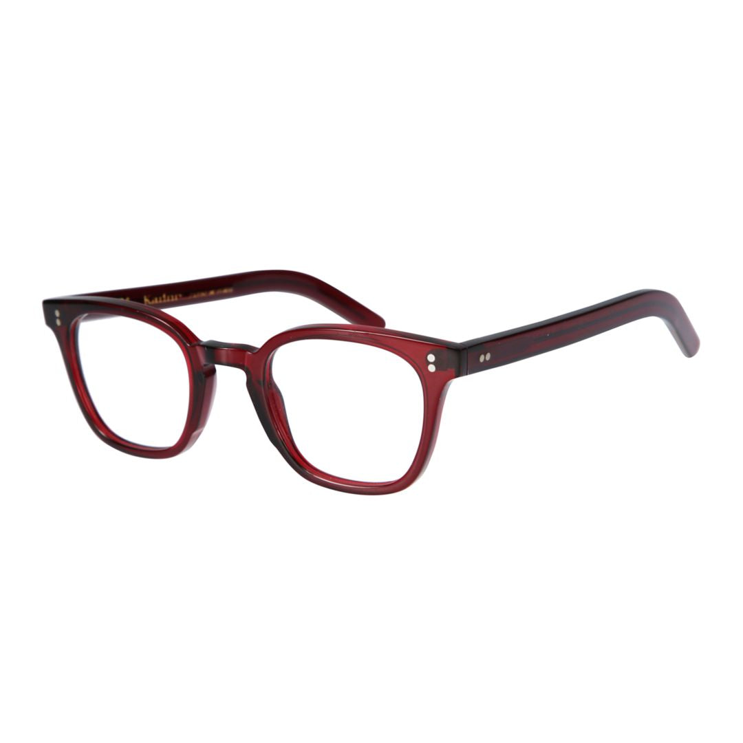 Klassiko Translucent Deep Red Square Frame Eyeglasses