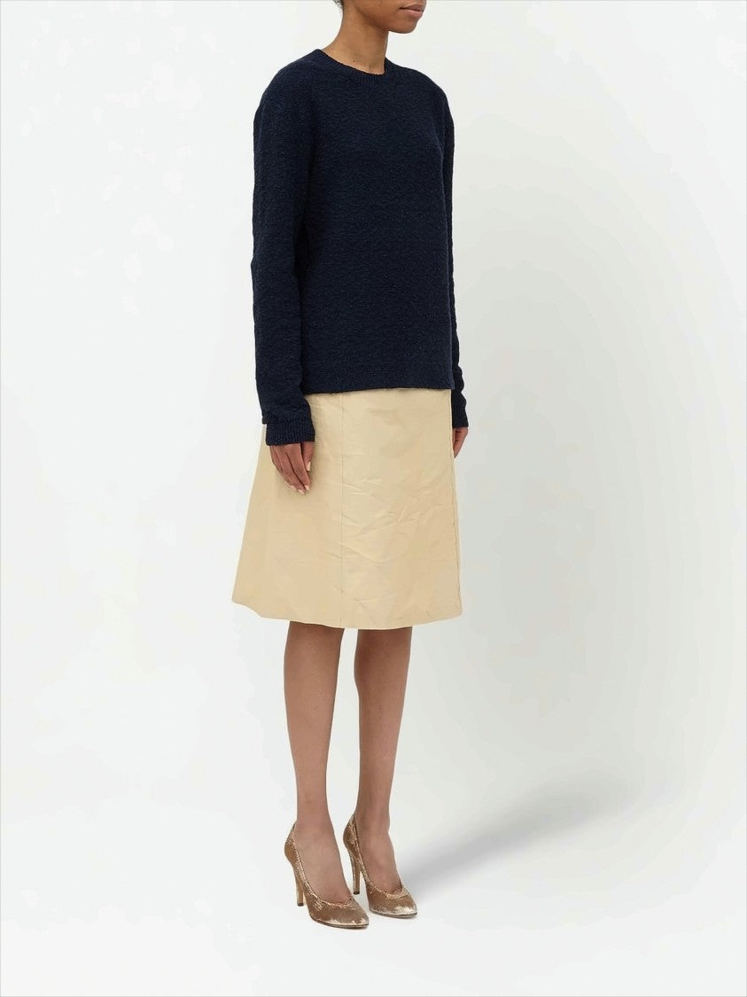Textured Knit Sweater With Signature Four-Stitch Detail