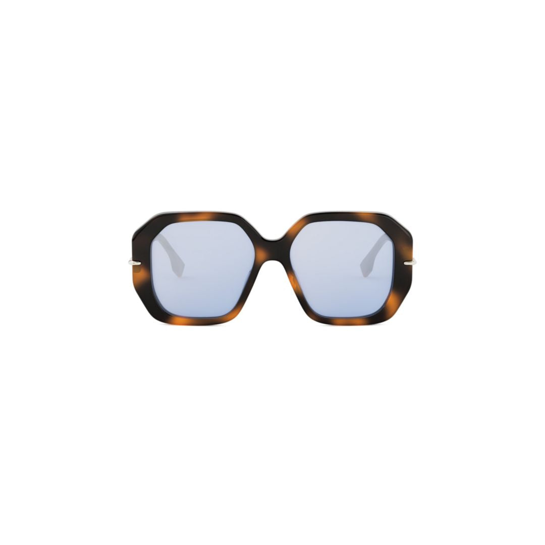 Fe40173i Oversized Geometric Tortoiseshell Sunglasses