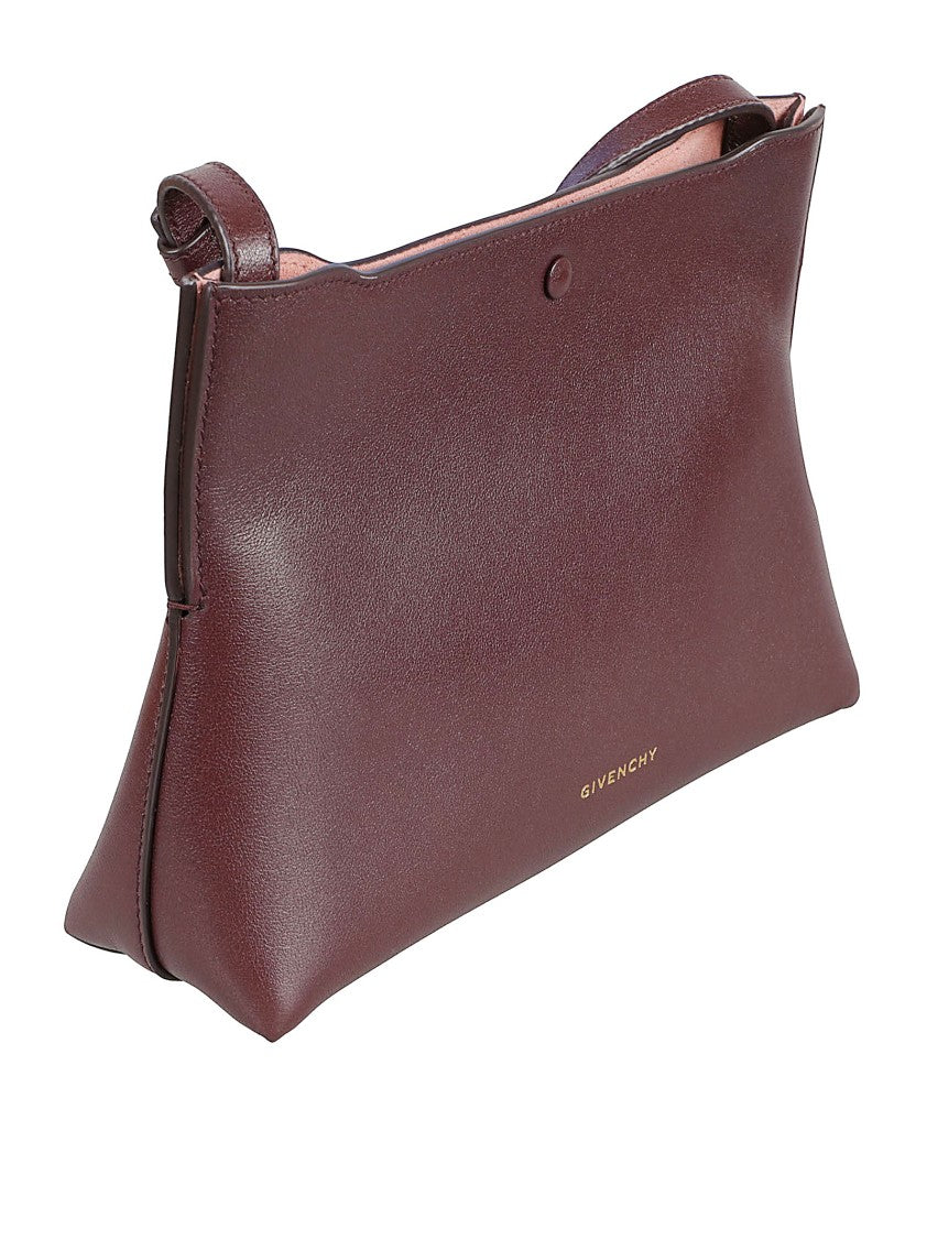 Smooth Leather Rectangular Day Clutch Bag