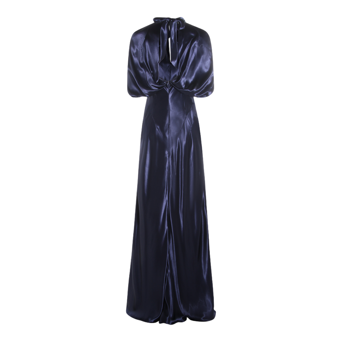Flowing Midi Dress with Deep V-Neckline