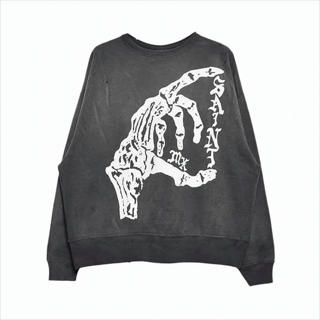 Relaxed-Fit Long-Sleeve Graphic Tee With Ribbed Cuffs