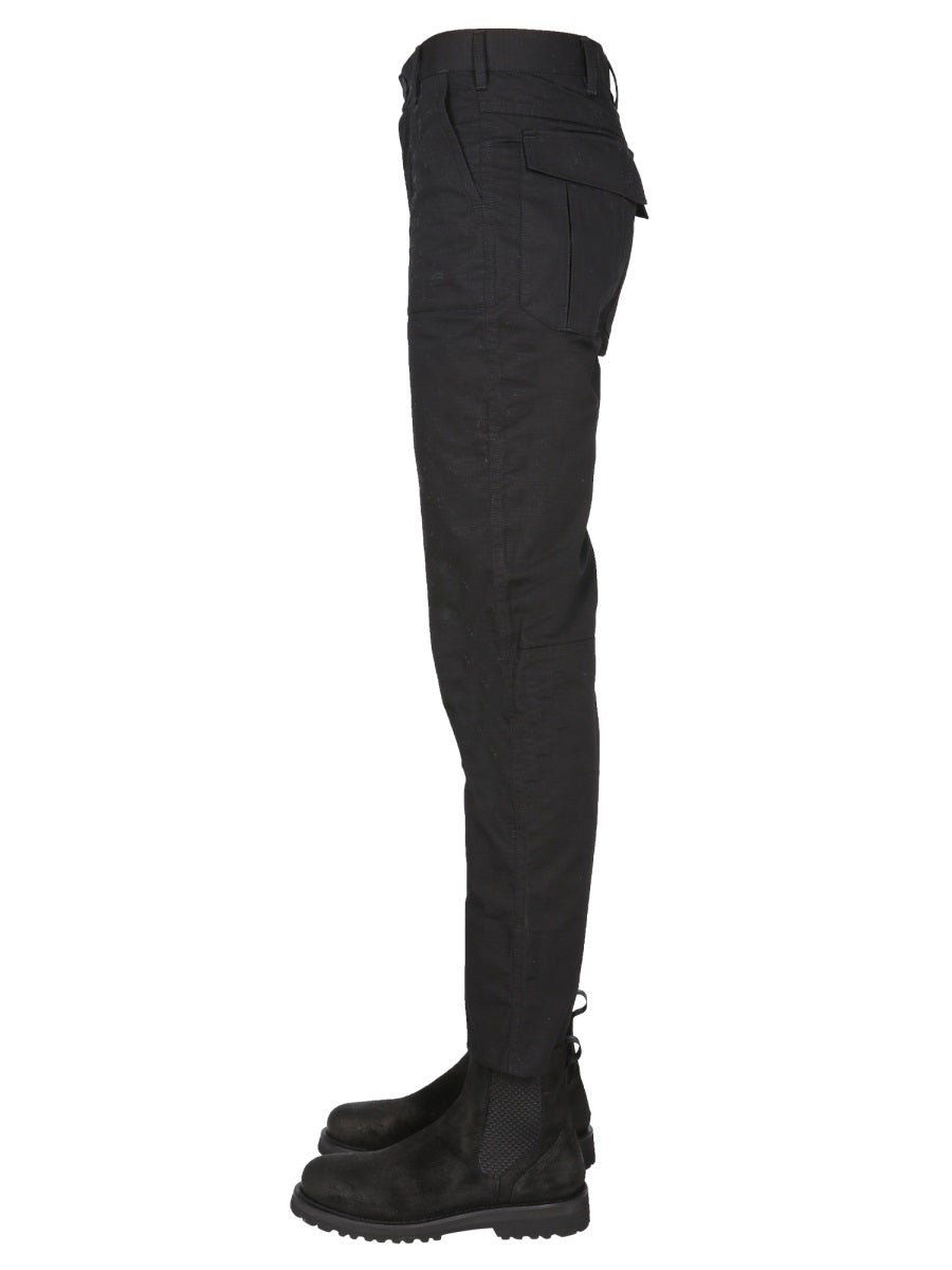 Straight-Leg Pants With Logo Button Closure
