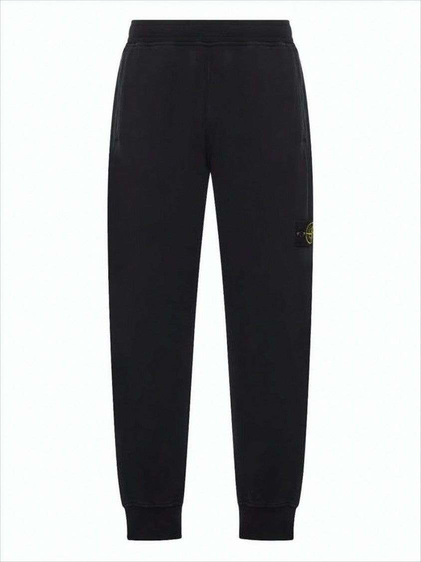 Tapered Black Jogger Pants with Ribbed Cuffs