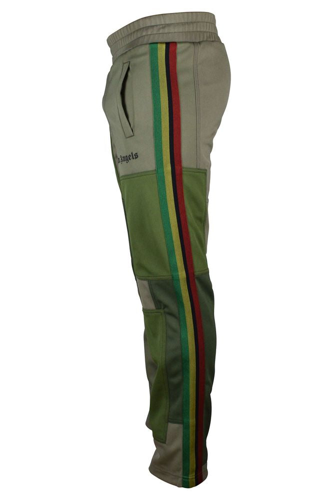 Spodnie dresowe patchwork khaki