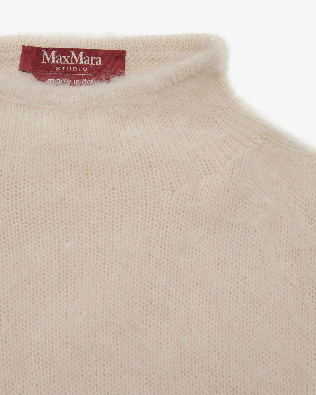 High-Neck Sweater With Ribbed Cuffs