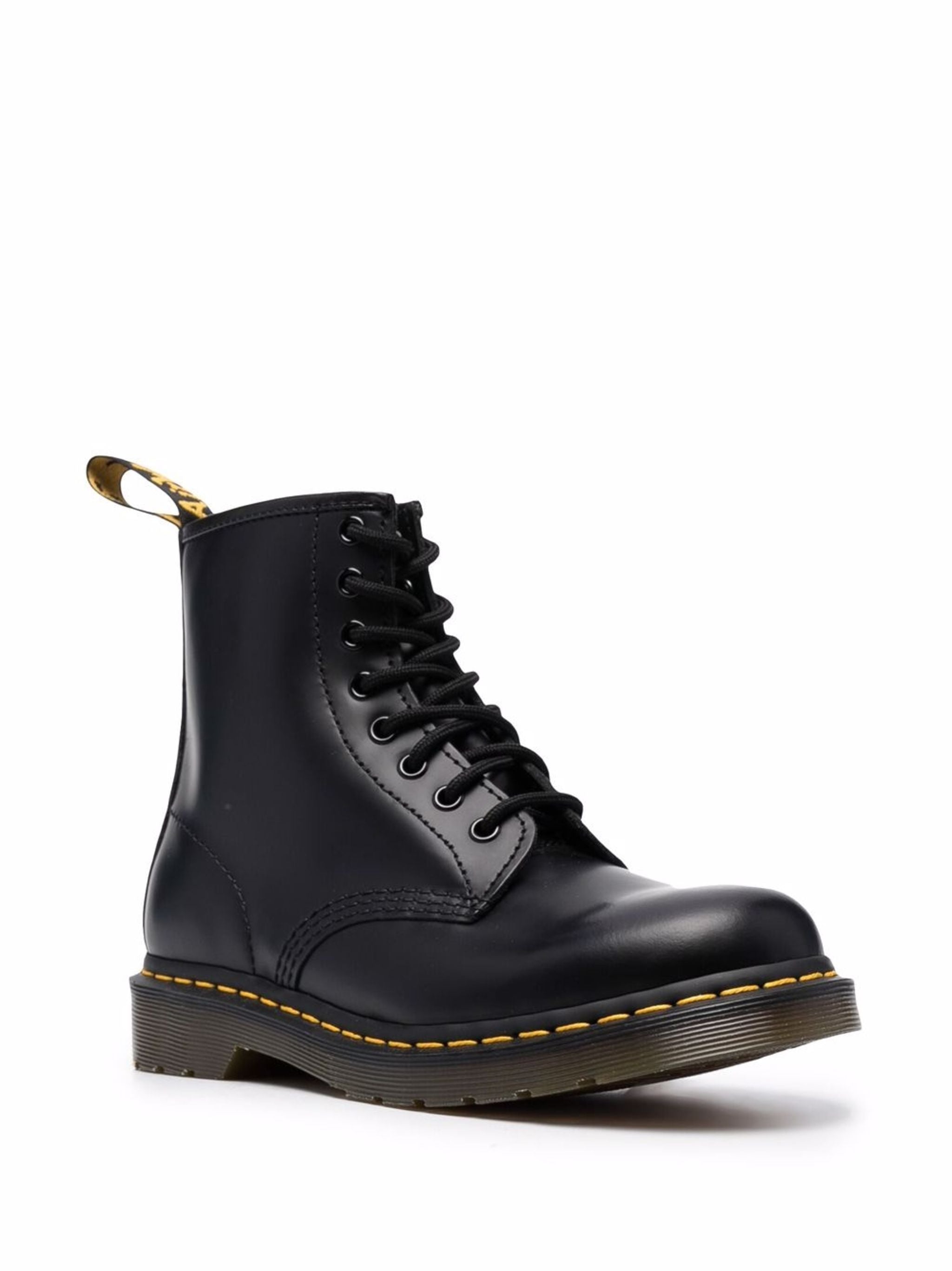 1460 Ankle-High Smooth Black Leather Boots