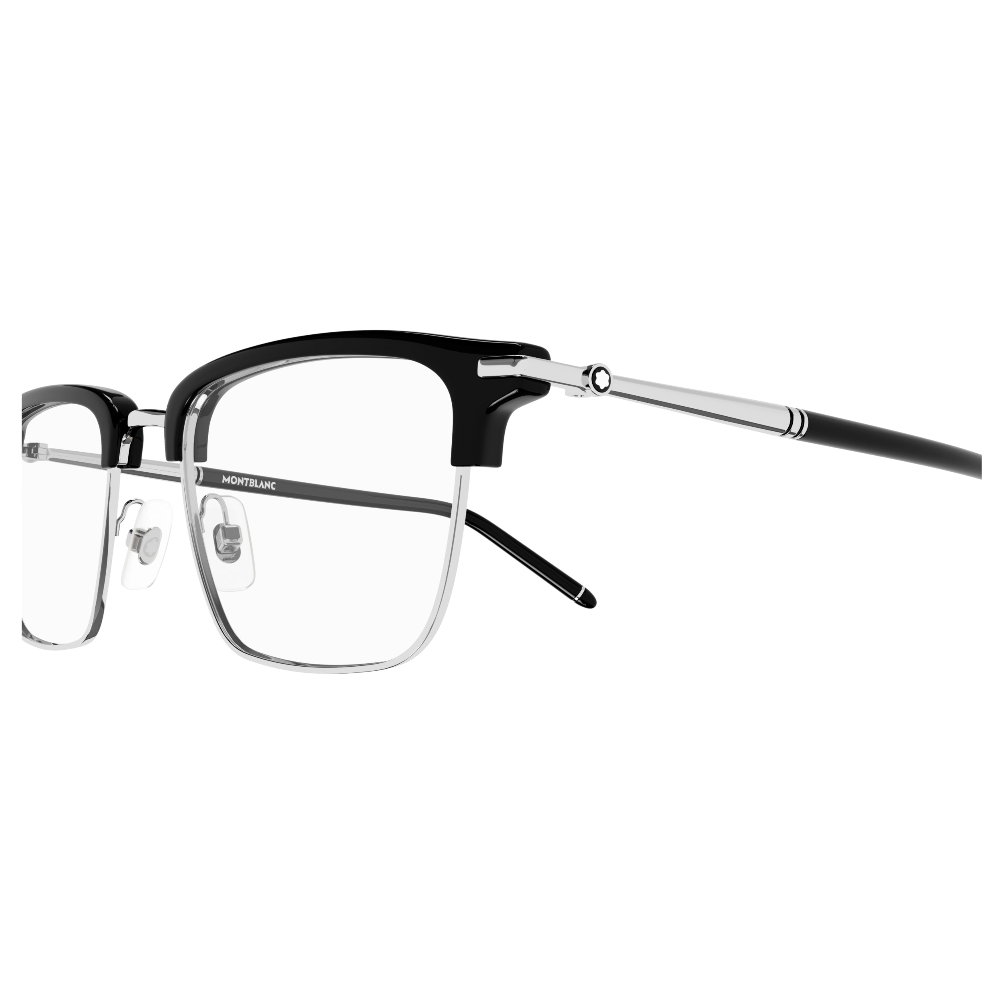 Mb0243o Semi-Rimless Eyeglasses with Bold Black Upper Frame
