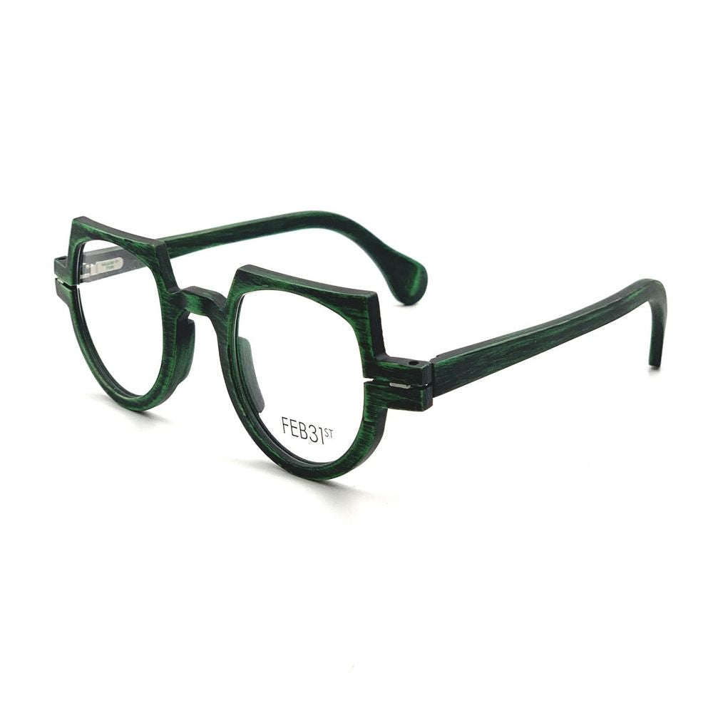 Lewis Verde Geometric Wood Sunglasses
