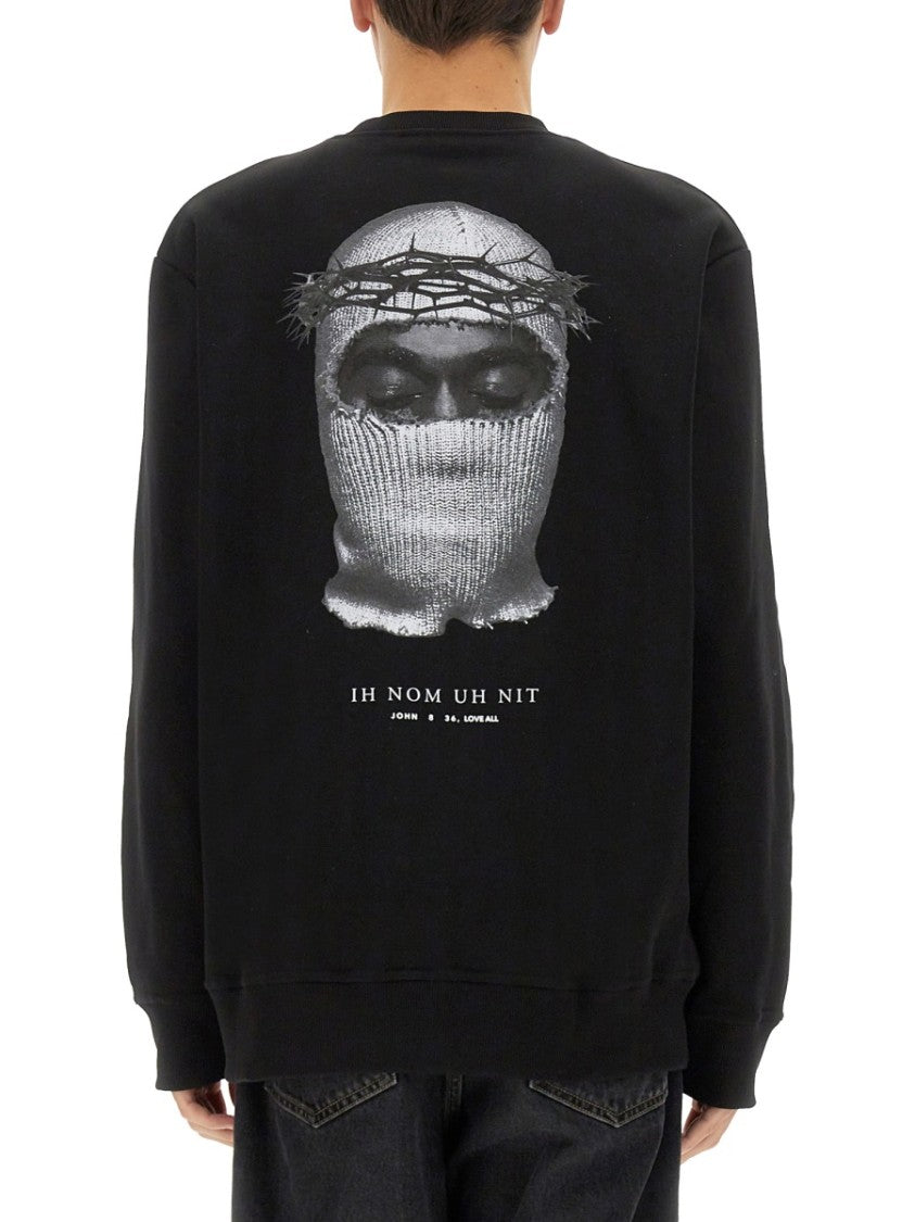 Crown Mask Print Sweatshirt